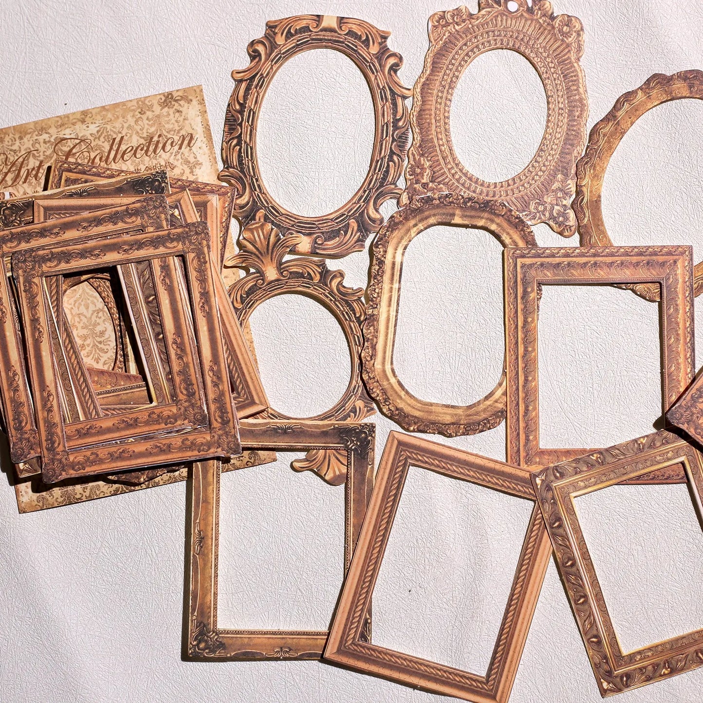 Vintage Frame Scrapbook Paper Set | 30pcs Junk Journal DIY Collage Material