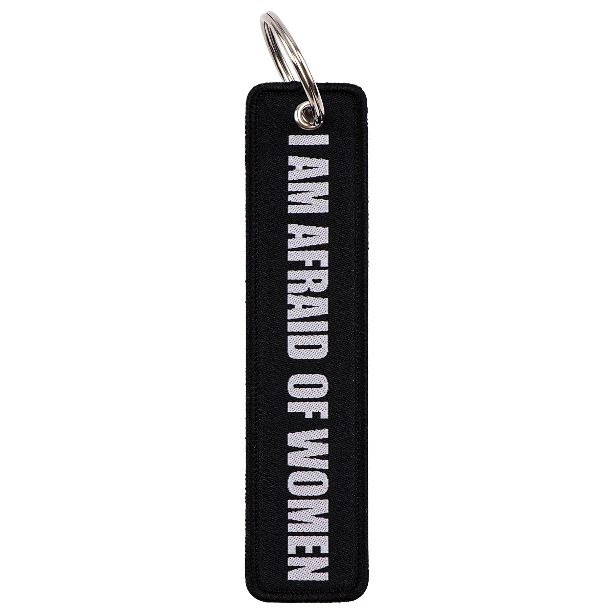 Rock and Roll Key Fob | Black Embroidery Key Tag for Bags and Gifts