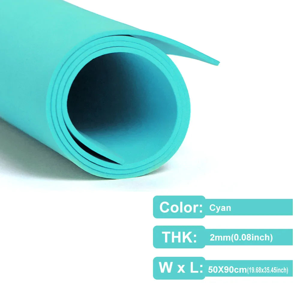 2mm Thick Multicolor EVA Foam Paper Sheet | 50x90cm DIY Craft Foam