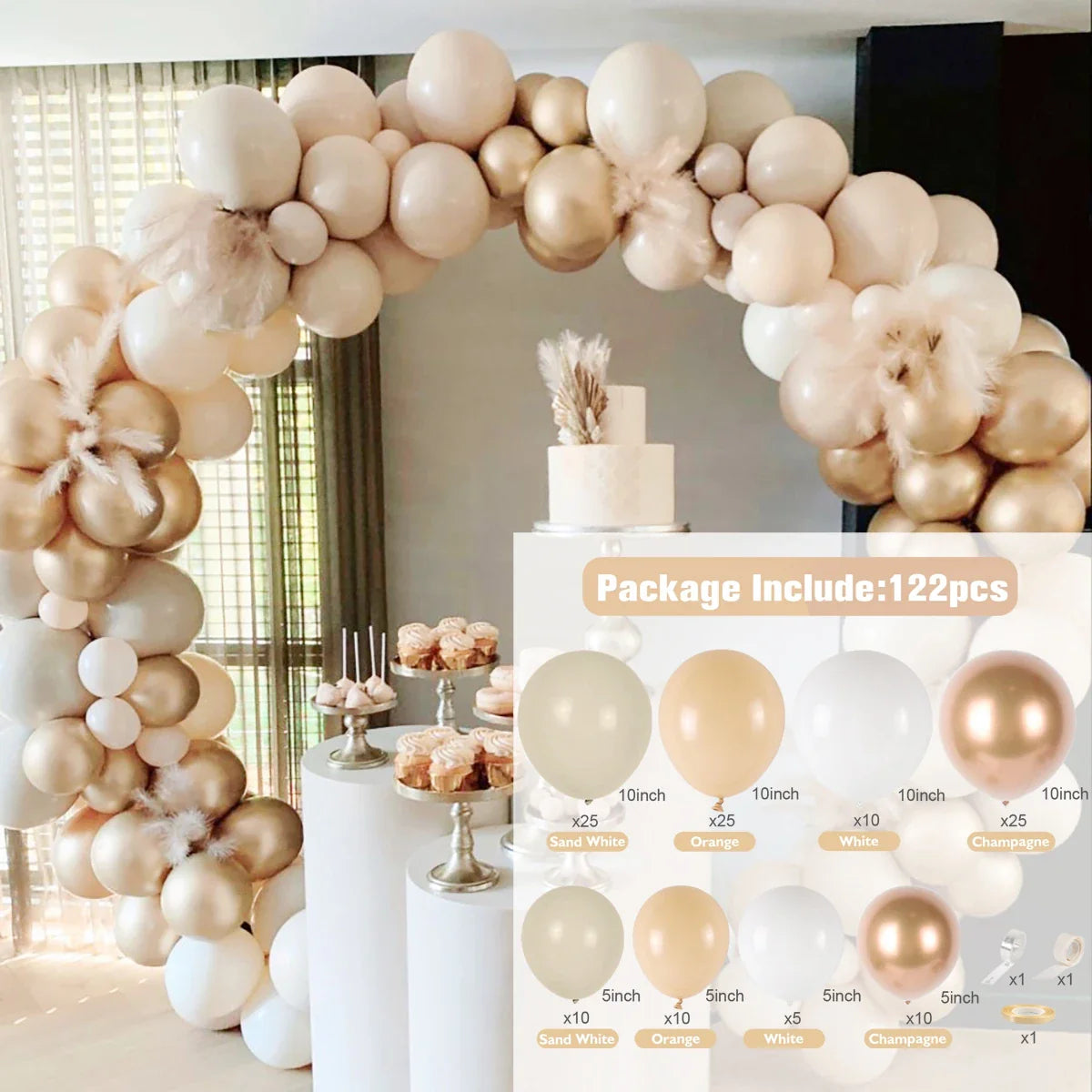 Kit Guirlande Arche de Ballons Or Rose Décoration Fête Anniversaire Enfant Fille Mariage Fournitures Ballons Fête Prénatale Latex