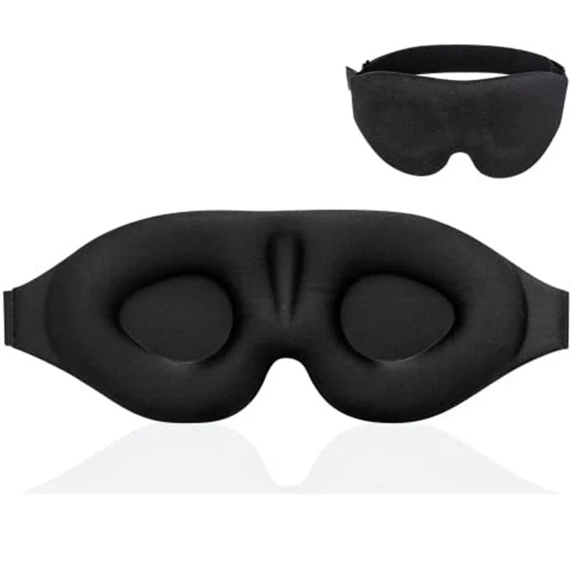 3D Sleep Mask for Light Blocking | Contoured Eye Cover with Soft Padding