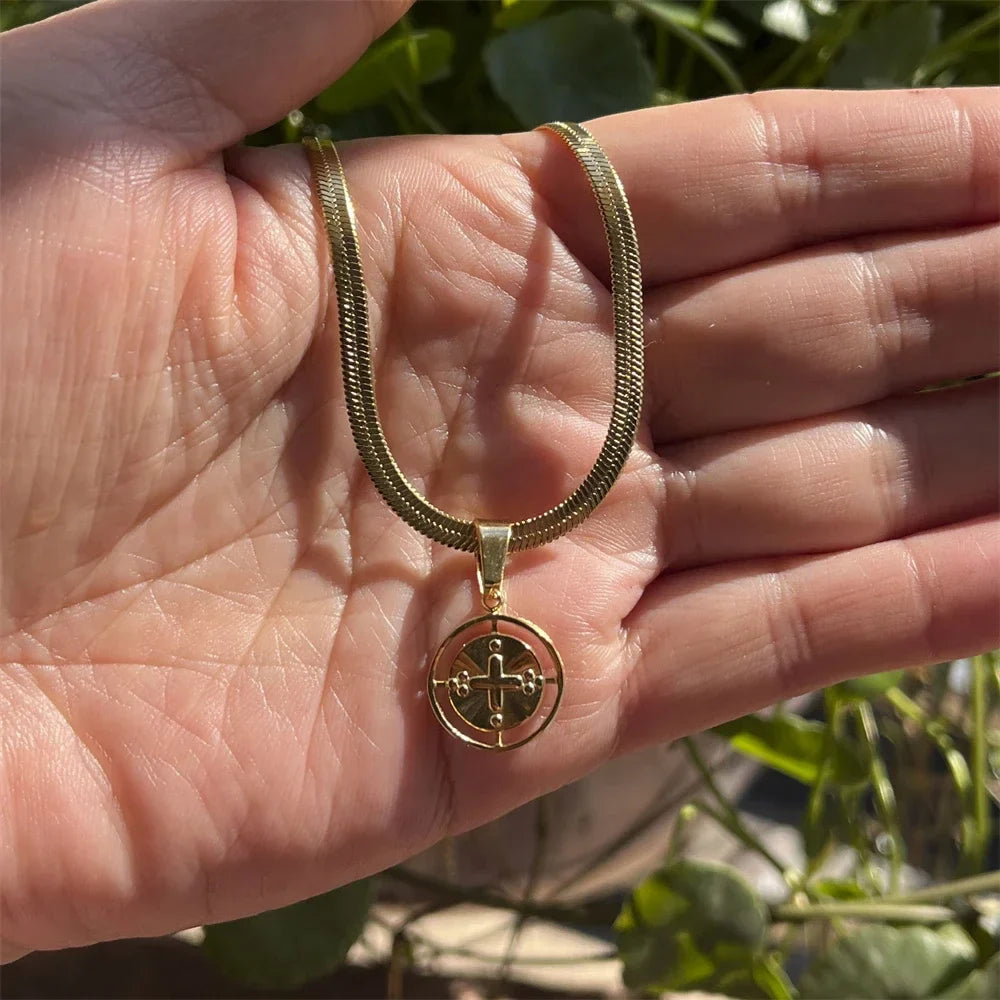 Stainless Steel Jesus Cross Necklace | Christian Pendant Jewelry for Men and Women