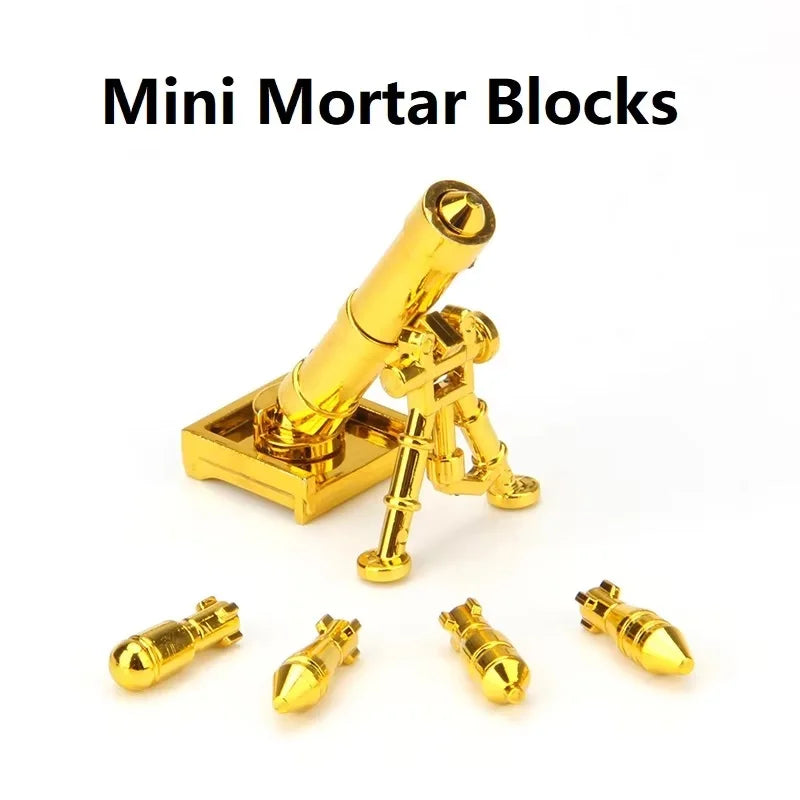 Mr Gold Building Blocks Mini Figure | Compatible Electroplate Plating Gold Chrome Action Figure Toy