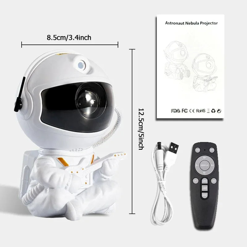Projecteur d'étoiles Veilleuse galaxie Projecteur spatial astronaute Lampe LED de plafond nébuleuse étoilée pour Chambre Décoration Maison Cadeau Enfants