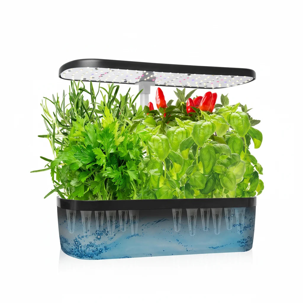 12 Pod Hydroponic Growing System Indoor Herb Garden LED Grow Light Timer