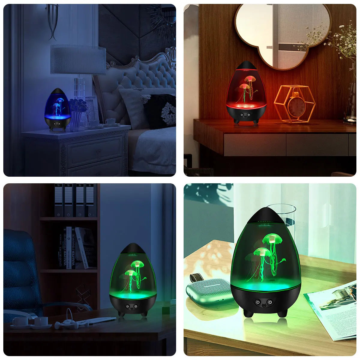 LED Jellyfish Lamp RGB Mood Light USB Night Light with Remote Aquarium Desk Decor
