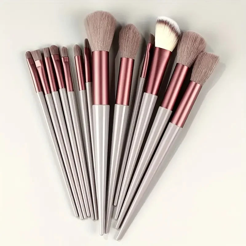 13-Piece Makeup Brush Set | Complete Eye Shadow, Concealer & Powder Brush Kit