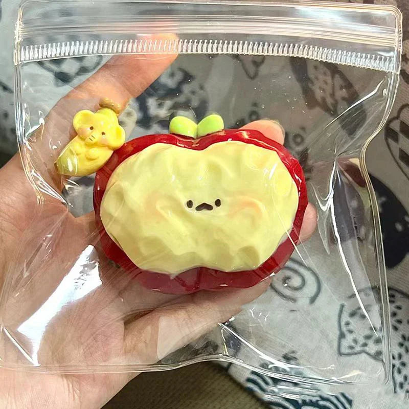 Red Apple Strawberry Egg Tart Stress Relief Toy | Squeeze Toy for Anxiety