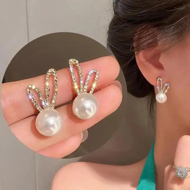 Boucles d'oreilles coréennes en zircon Sept Étoiles | Clous d'oreilles de luxe en cristal Étoiles