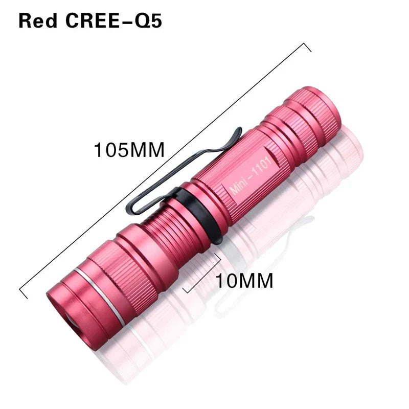 Mini Q5 LED Flashlight | Adjustable Zoom Flashlight for Camping and Hiking