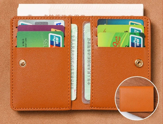 Classic PU Leather Small Wallet | Slim Credit Card and Coin Purse for Men and Women