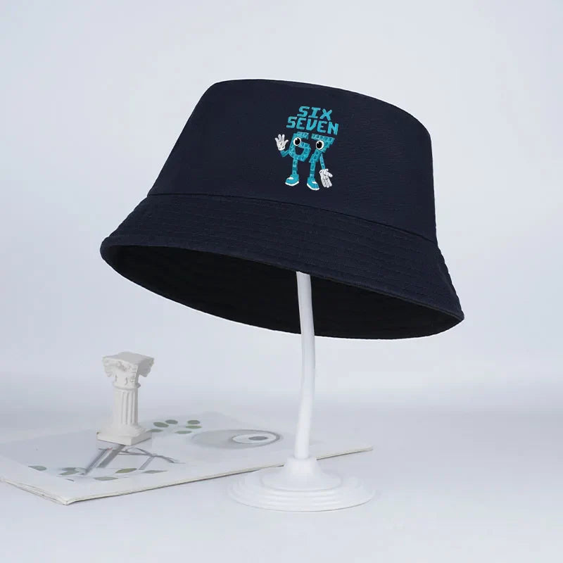 67 Cartoon Printed Kids Bucket Hat | Unisex Sun Hat for Outdoor Play
