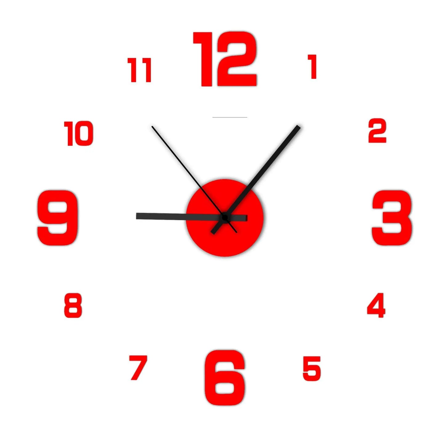 DIY Frameless Wall Clock | Silent Decorative Clock for Living Room