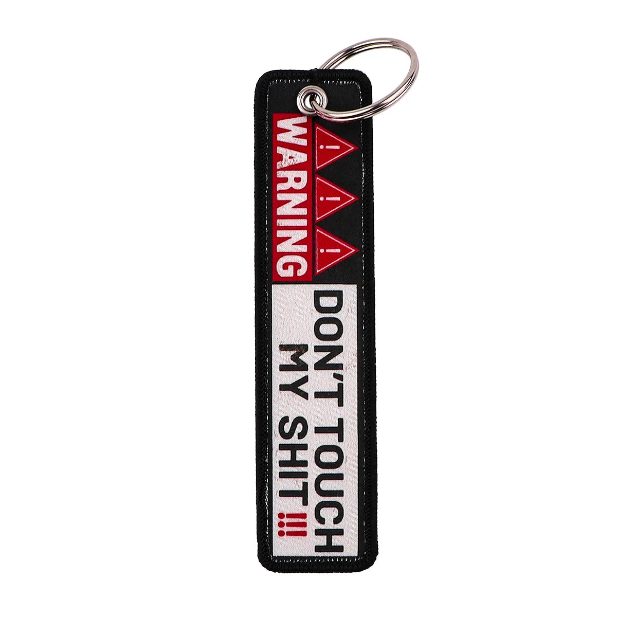 Warning Quotes Embroidery Key Fob | Motorcycle Car Keychain Gift