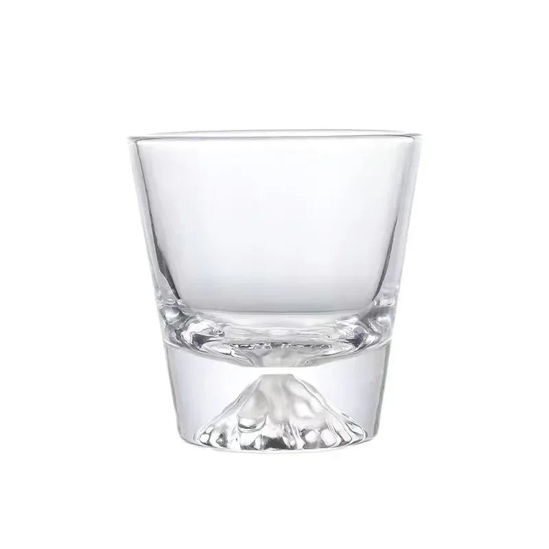Verre Fuji de style japonais, Verre à whisky, Verre en cristal, Coffret cadeau Verre Edo, Saké japonais Montagne enneigée