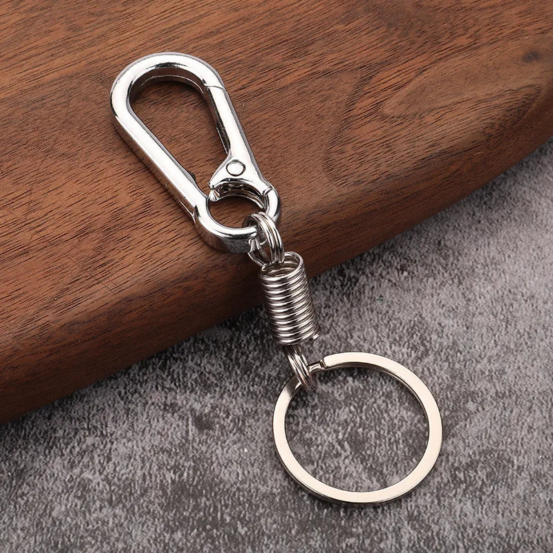 Vintage Brass Keychain Lanyard Snap Hook | Manual Rotate Carabiner Clip