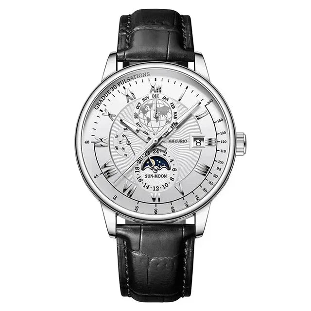 2026 Luxury Men's Sport Watch | Waterproof Luminous Leather Quartz Wristwatch