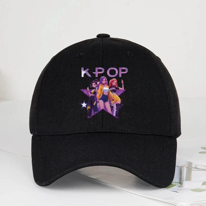 K-POP Cartoon Girl Group Baseball Cap | Unisex Retro Adjustable Dad Hat
