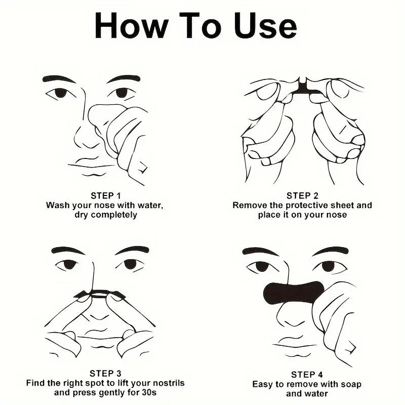 30 Pack Anti Snoring Nose Strips | Nasal Strips for Better Breathing and Restful Sleep
