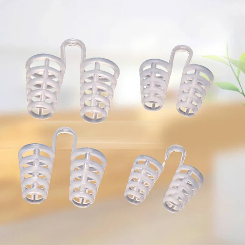 4pcs Anti Snoring Device for Easy Breathing | Natural Sleep Aid Nose Clip