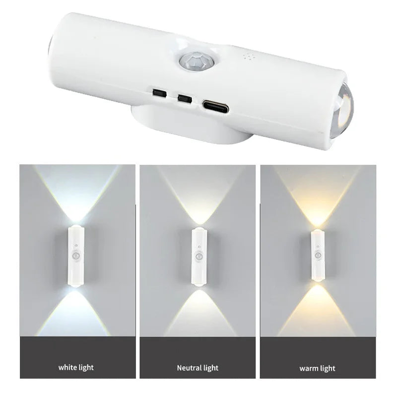 Smart RGB Gradient Night Light | Magnetic Motion Sensor Rechargeable Wall Lamp