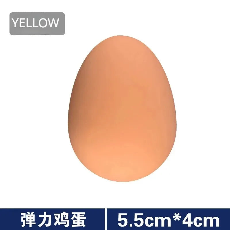 Novelty Bouncy Eggs | Realistic Fake Rubber Prank Toy