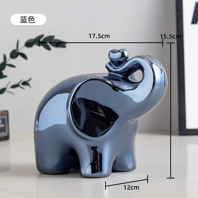 Figurita de elefante de dibujos animados, decoración bohemia para el hogar, adorno para sala de estar, vitrina de vino, escritorio, mueble de TV.