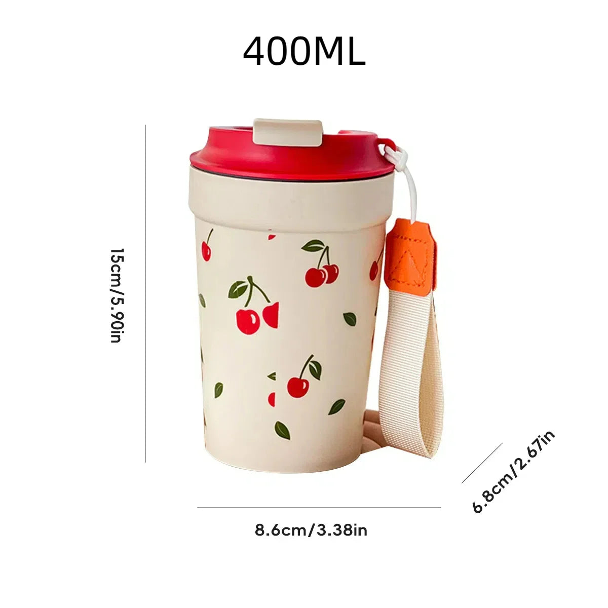WORTHBUY Travel Coffee Mug | Portable Leak Proof Plastic Cup with Nylon Rope
