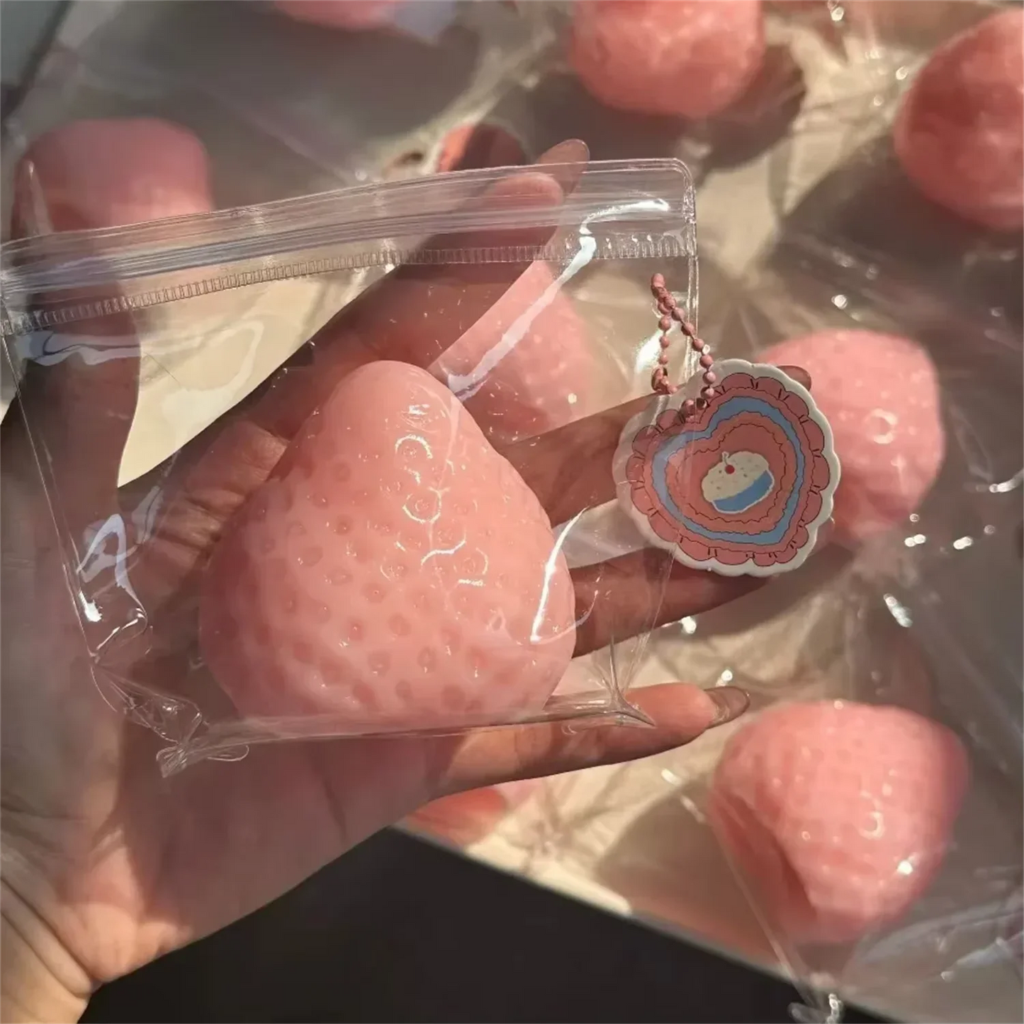 Strawberry Squishy Stress Toy – Soft TPR Squeeze Fidget