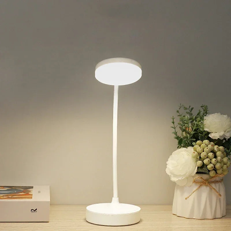 Portable LED Desk Lamp USB Battery Table Light 3-Color Stepless Dimming Eye Care