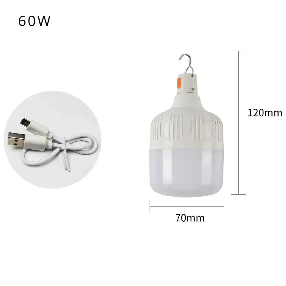 60W Rechargeable LED Camping Lantern | USB Emergency Light
