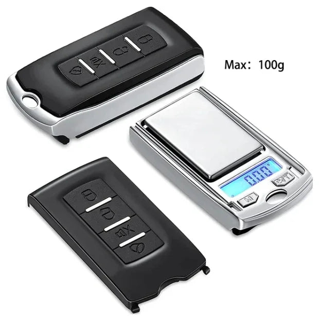 Mini Digital Pocket Scale with LCD Display | 0.01g Precision Car Key Shape