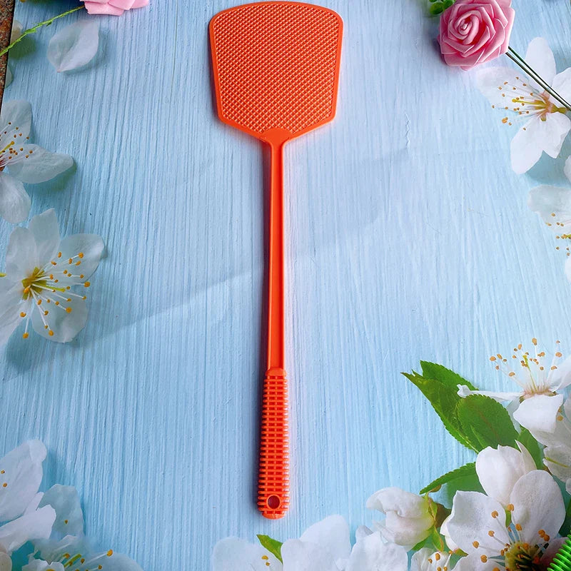 Large Plastic Fly Swatter | Extended Handle Manual Mosquito Swatter