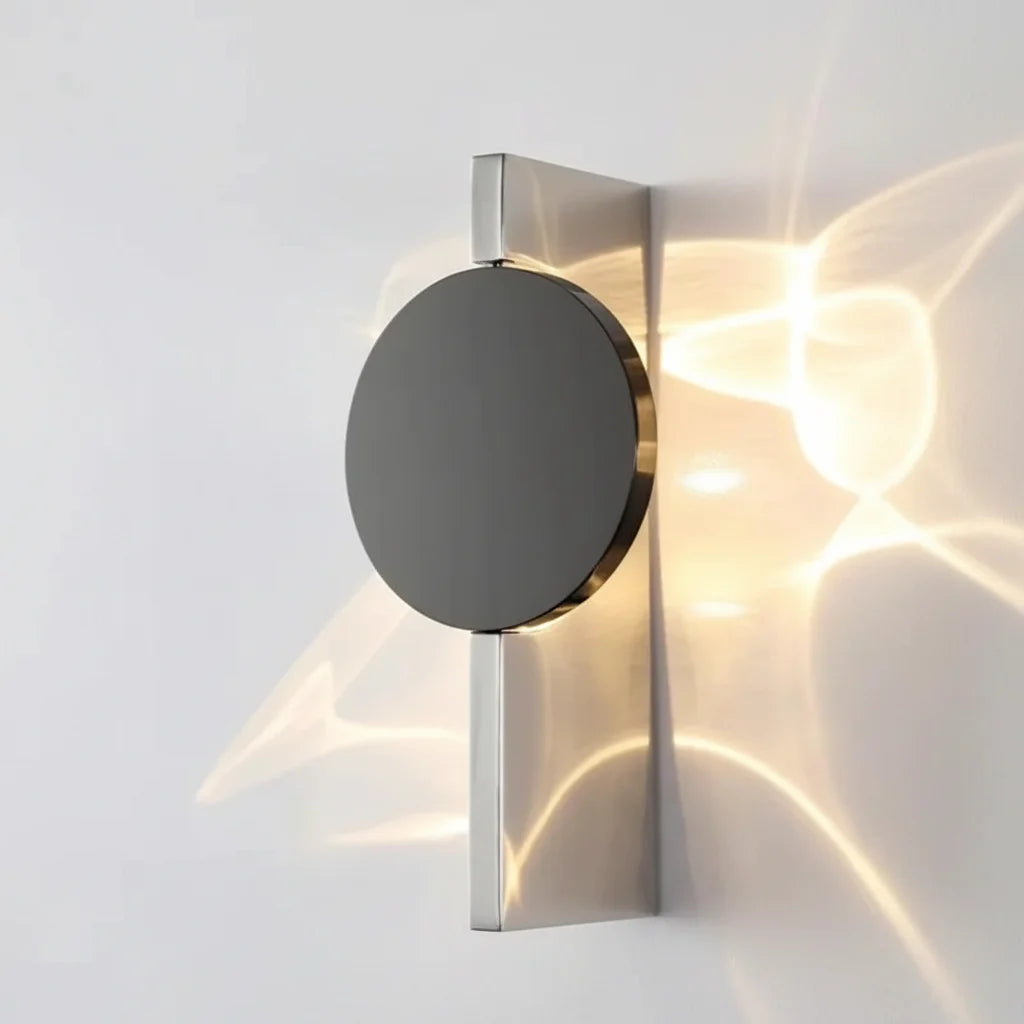 Stainless Rotatable LED Wall Sconce Creative Shadow Light Bedroom Bedside Stairs