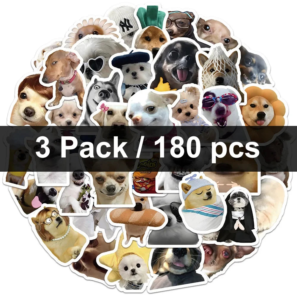 Funny Dogs Stickers | Cute Decals for Laptop, Guitar, and Water Bottle