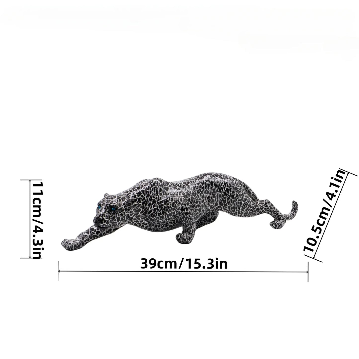 Décoration Intérieure Statue Guépard Sculpture Léopard en Résine Panthère Assise Figurine Ornement de Bureau Décoration Maison et Bureau
