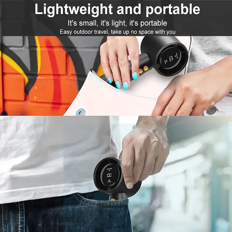 Turbo Mini | Handheld Fan with 100-Speed Control | Portable Misting Fan for Personal Cooling