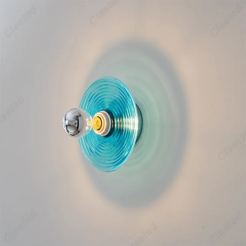 Nouvelle Lampe Murale LED Rétro en Verre Ondulé pour Salon, Mur de Fond, Porche, Couloir, Éclairage Décoratif