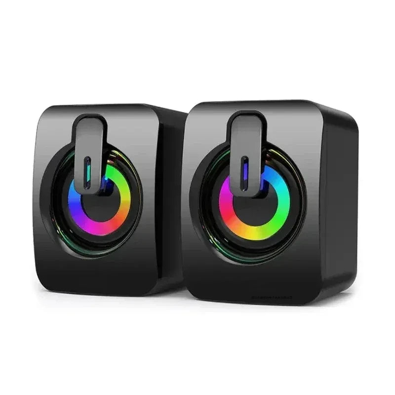 Computer Speaker Stereo Sound with Microphone – 3.5mm AUX PC Speaker for Home