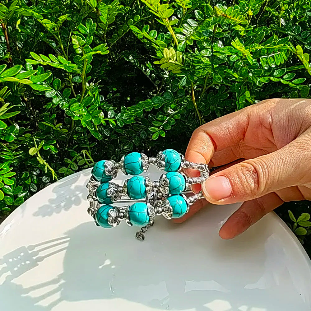 Nouveau Bracelet à Trois Rangs Style Ethnique Ridge