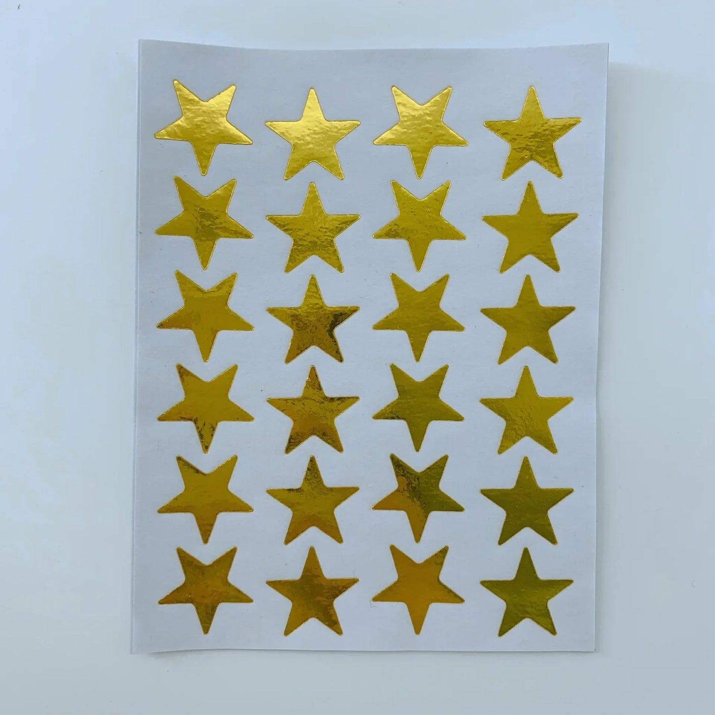 Gold Star Sticker Set for Teachers and Class Rewards | 10 Sheets of Five Pointed Star Stickers