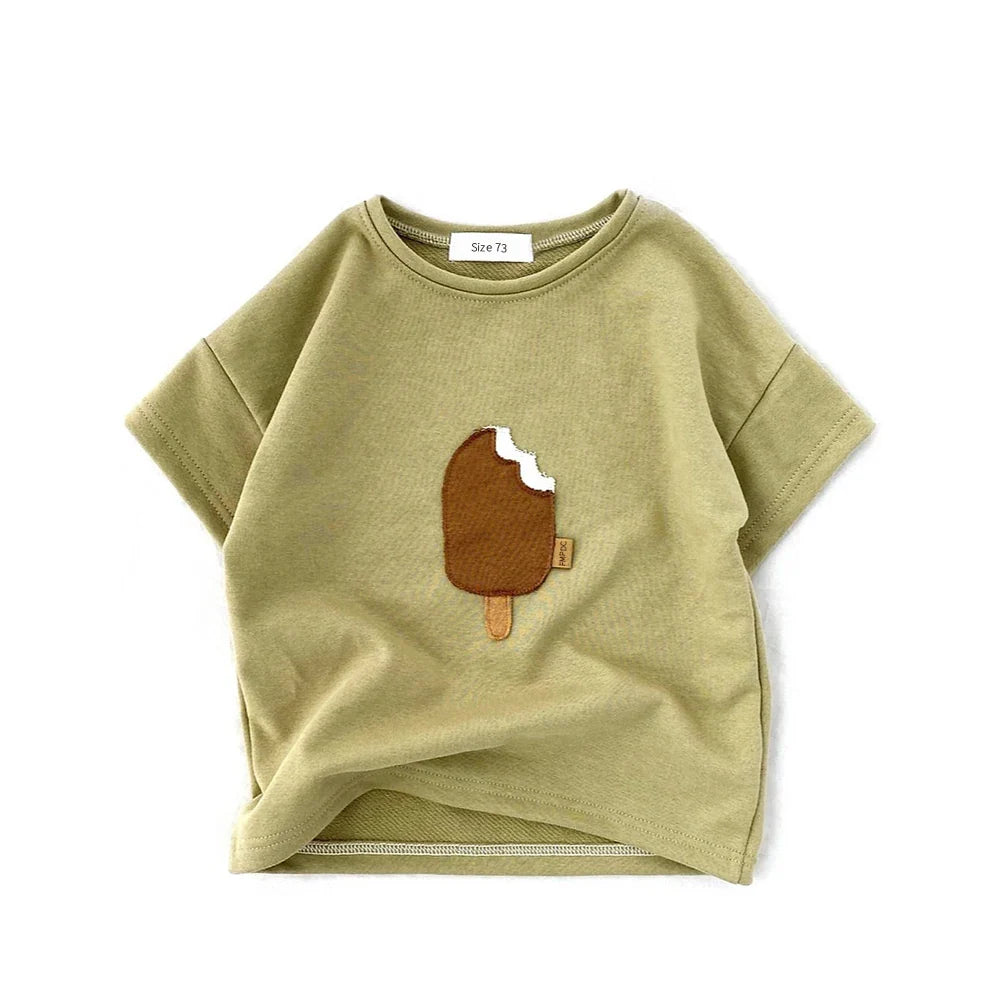 Baby Animal Print Cotton T-Shirt – Short Sleeve Top