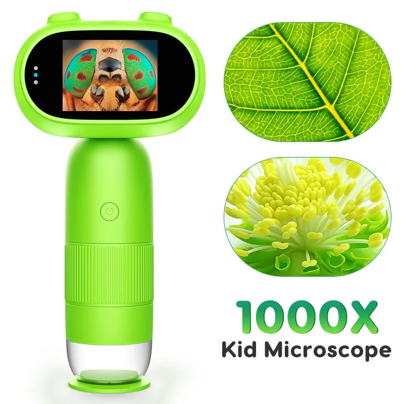 Kids Digital Microscope 1000X Handheld Microscope with LED Lights USB