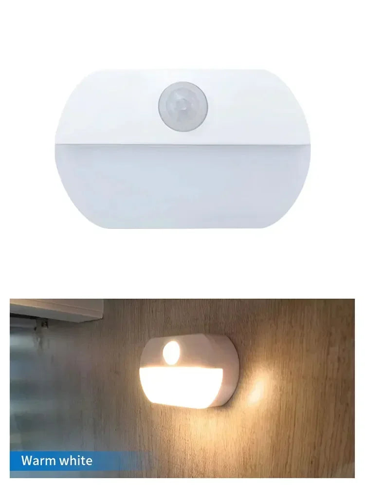 Motion Activated LED Night Light | Stick-on Battery Operated Sensor Lamp for Hallway, Stair, Bathroom, Closet