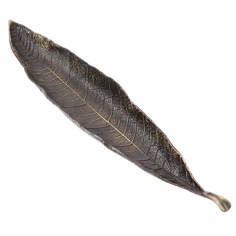 Metal Bodhi Leaf Incense Tray | Zen Incense Burner and Ash Catcher
