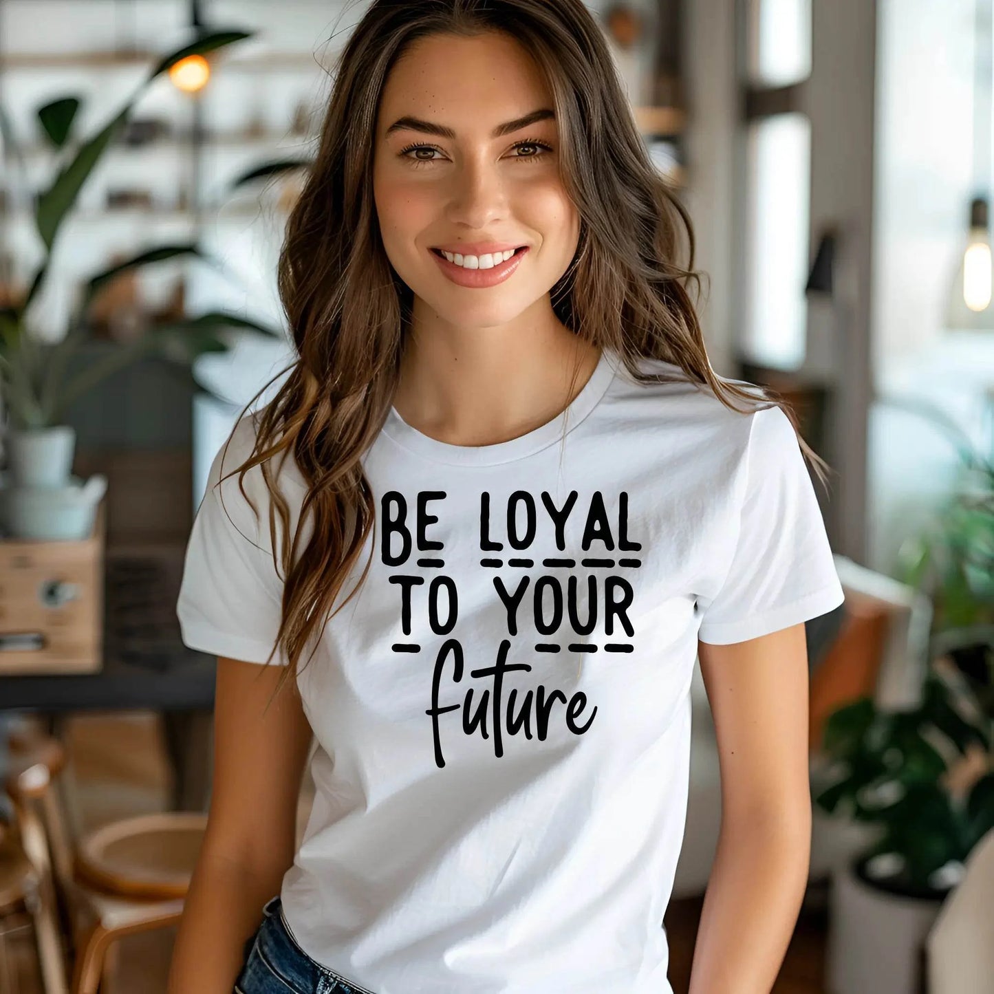 T-shirt « Be Loyal To Your Future » – T-shirt de motivation pour femmes