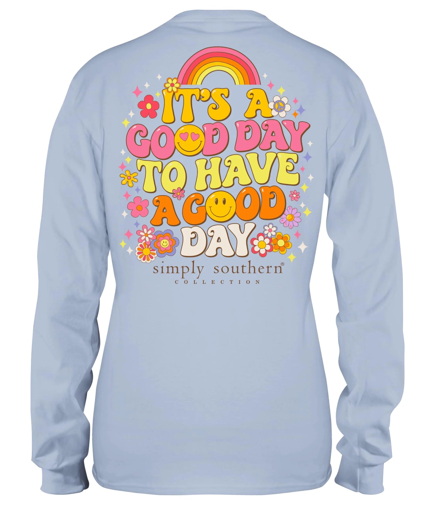 Camiseta de manga larga Simply Southern "It's A Good Day to Have a Good Day" para mujer, corte relajado