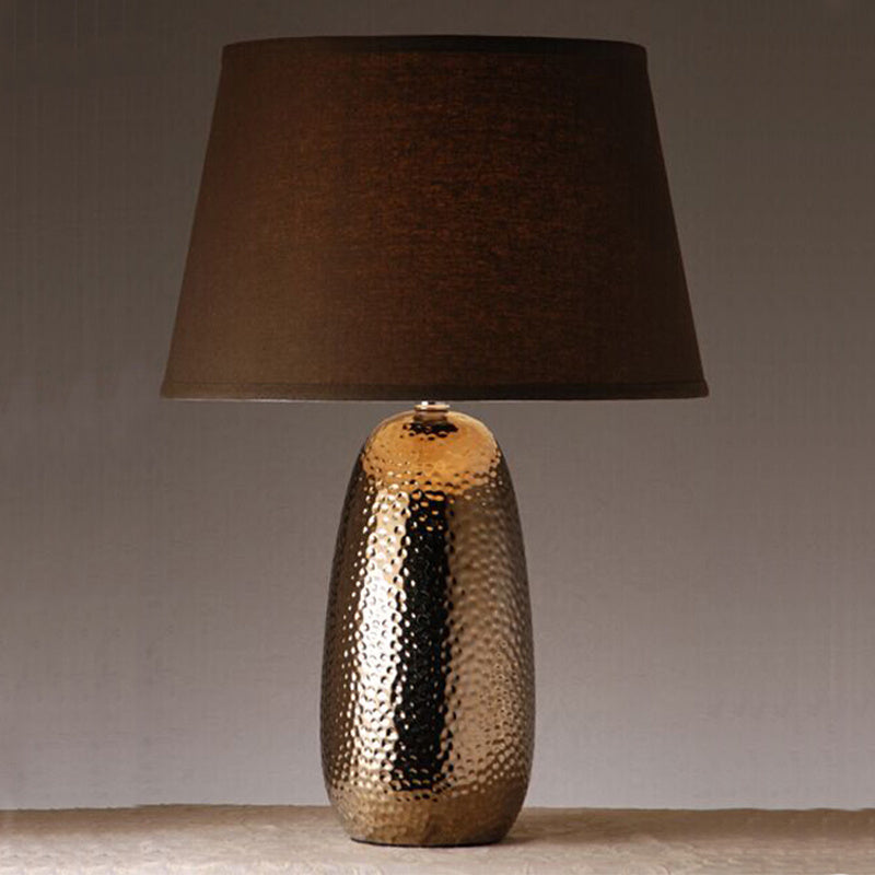 Lampe de table en céramique émaillée et métal