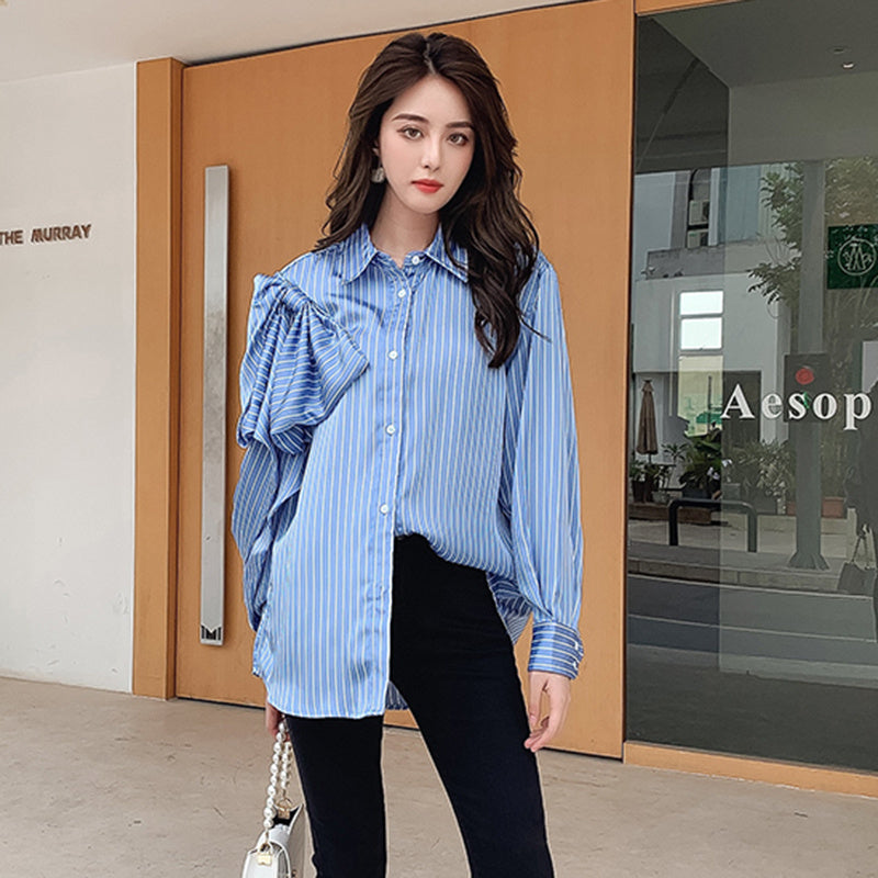 Women's Blue Striped Blouse