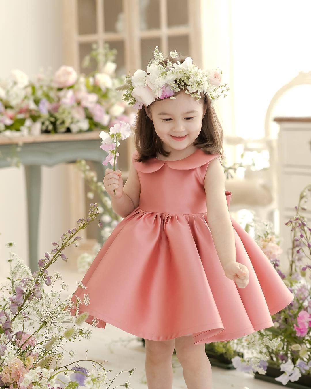 Robe d'été bouffante en fil de laine style occidental pour bébé fille d'un an, robe d'anniversaire, jupe pour enfant fille d'honneur